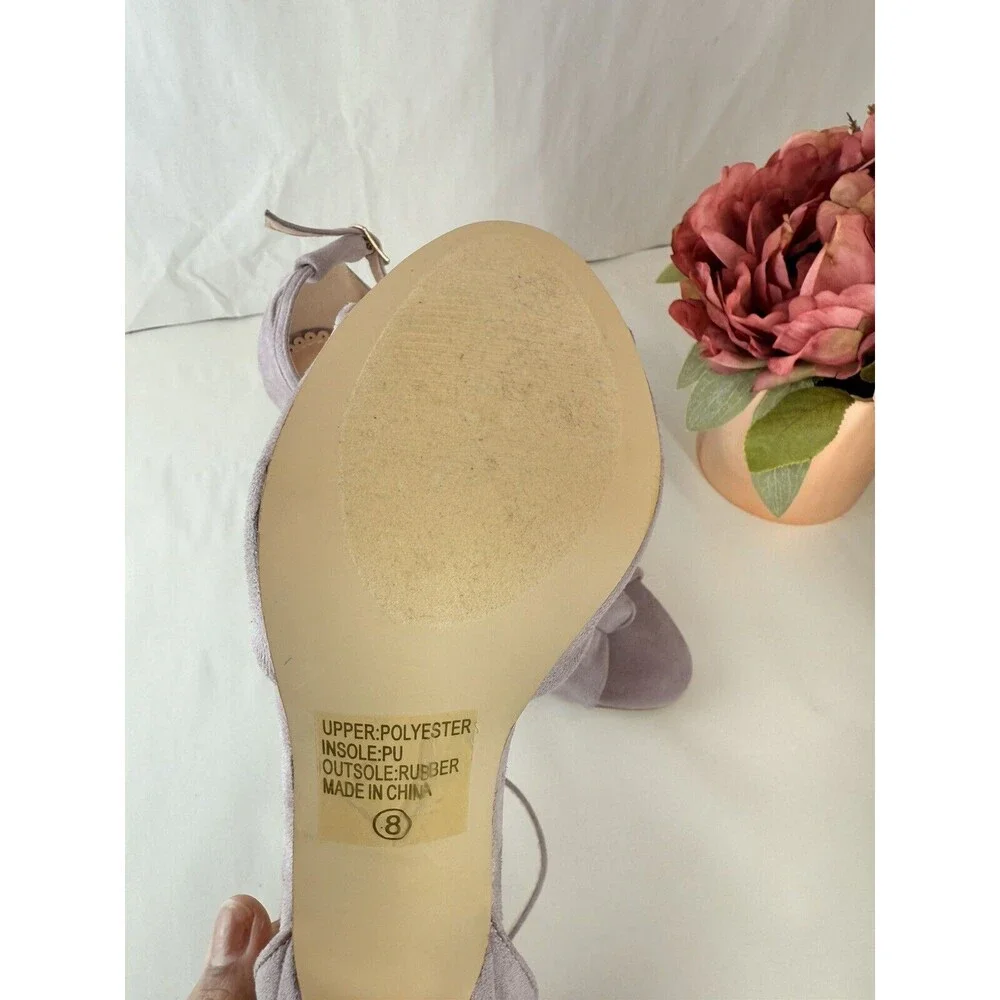 Women Open Toe Suede High Heels Stiletto Sandals Sexy Dressy Shoes  Ankl… - Picture 10 of 13